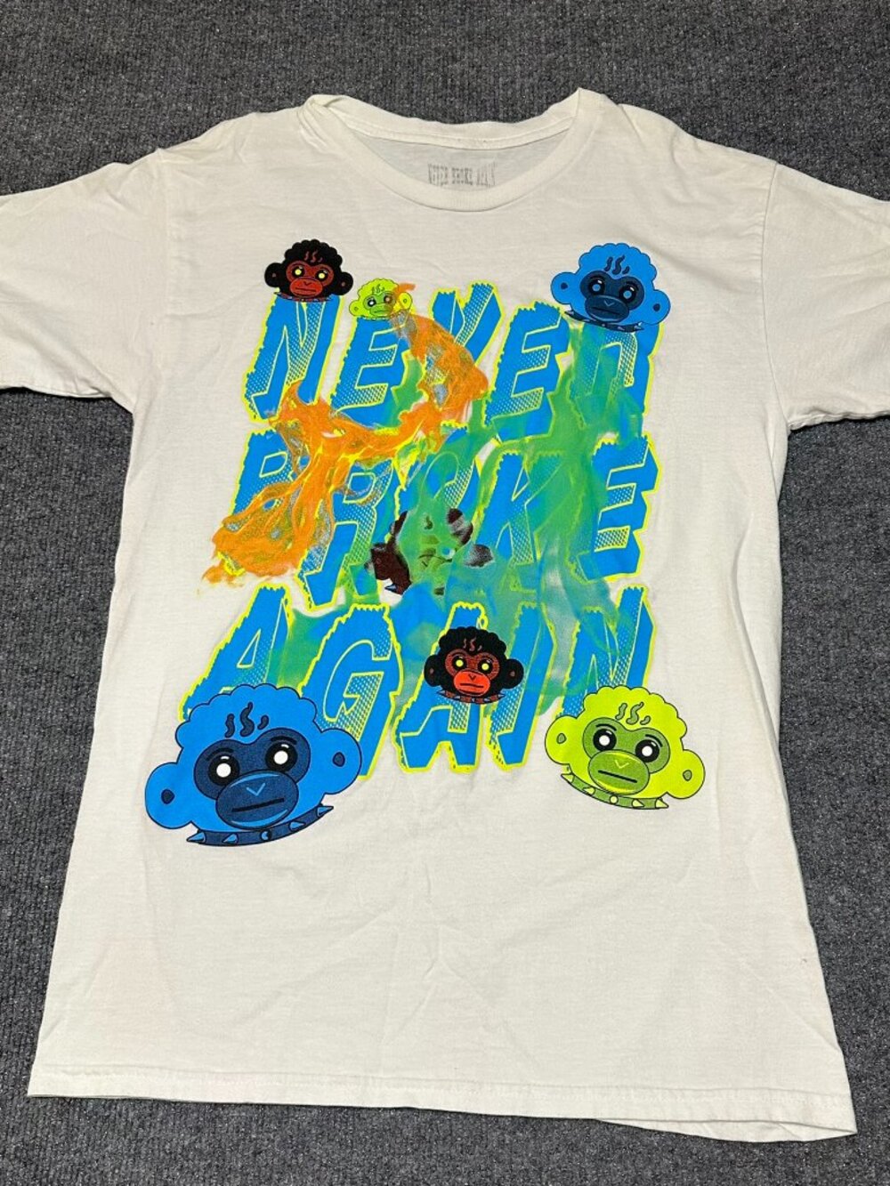 Never Broke Again NBA Young‎ Boy Brand Baby Monkey's T-Shirt Size M